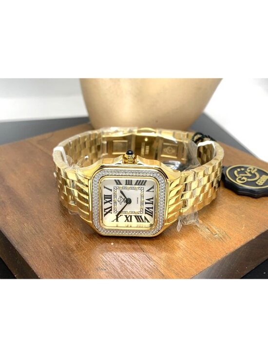 GV2 by Gevril Women\'s Watch 12112 Swiss Quartz Diamond Gold Tone Steel 27.5mm main image 8